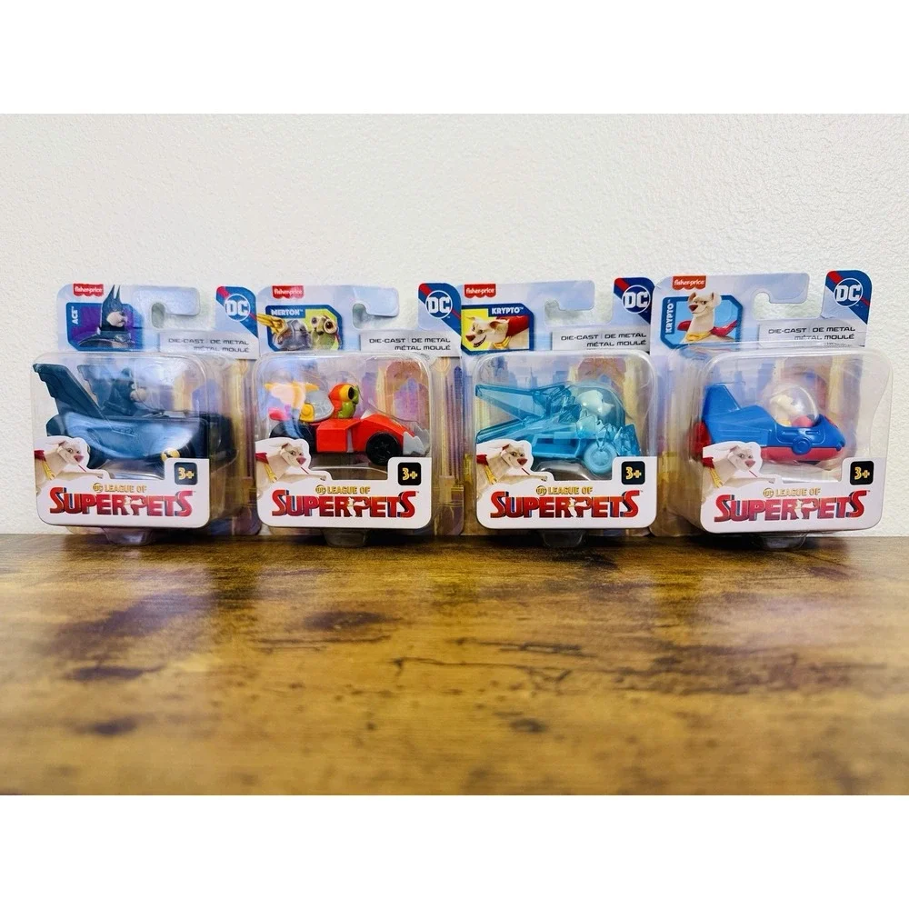 New! DC Superpets Ace Krypto‎ Merton Cars - 4 boxes